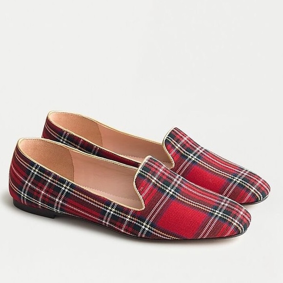 red tartan slippers
